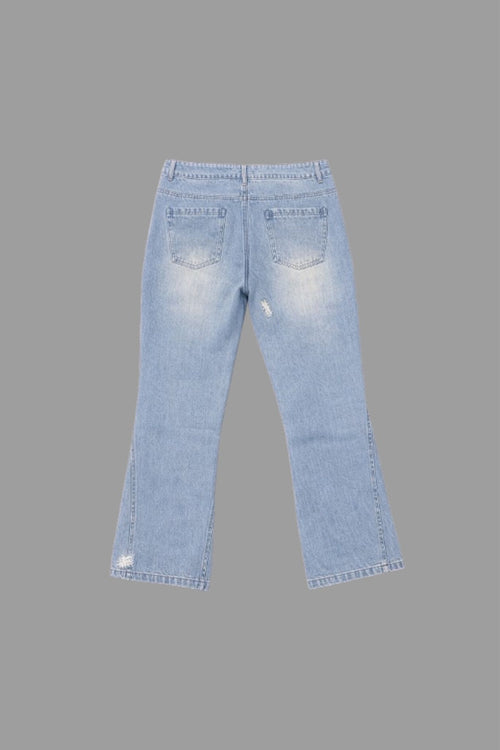 Distressed Pearl Denim